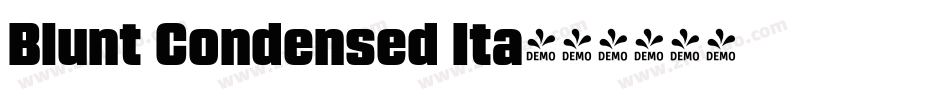 Blunt Condensed Ita字体转换